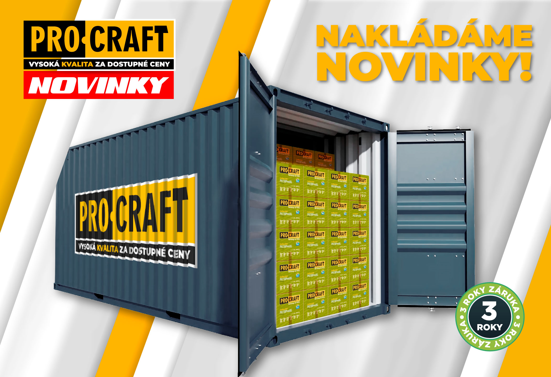 Novinky Procraft: AKU pila, plotostřih, kultivátory, utahovák a kompresory