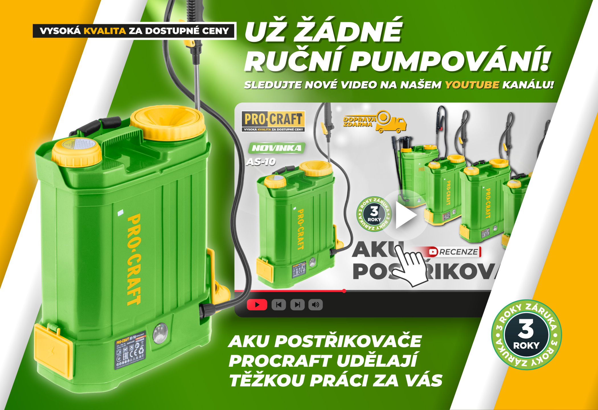Vylepšená řada postřikovačů Procraft AS | Nová generace