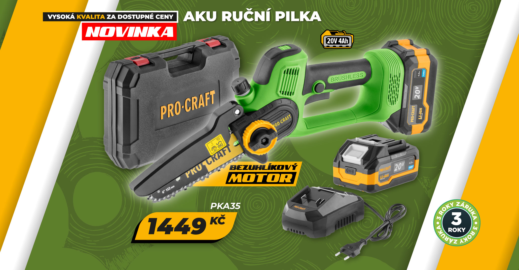 Aku ruční pilka Procraft PKA35